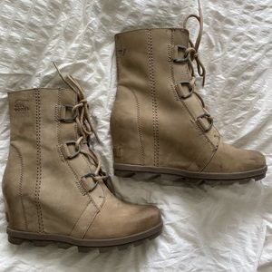 Sorel Lexie Lace Up Wedge Heeled Bootie